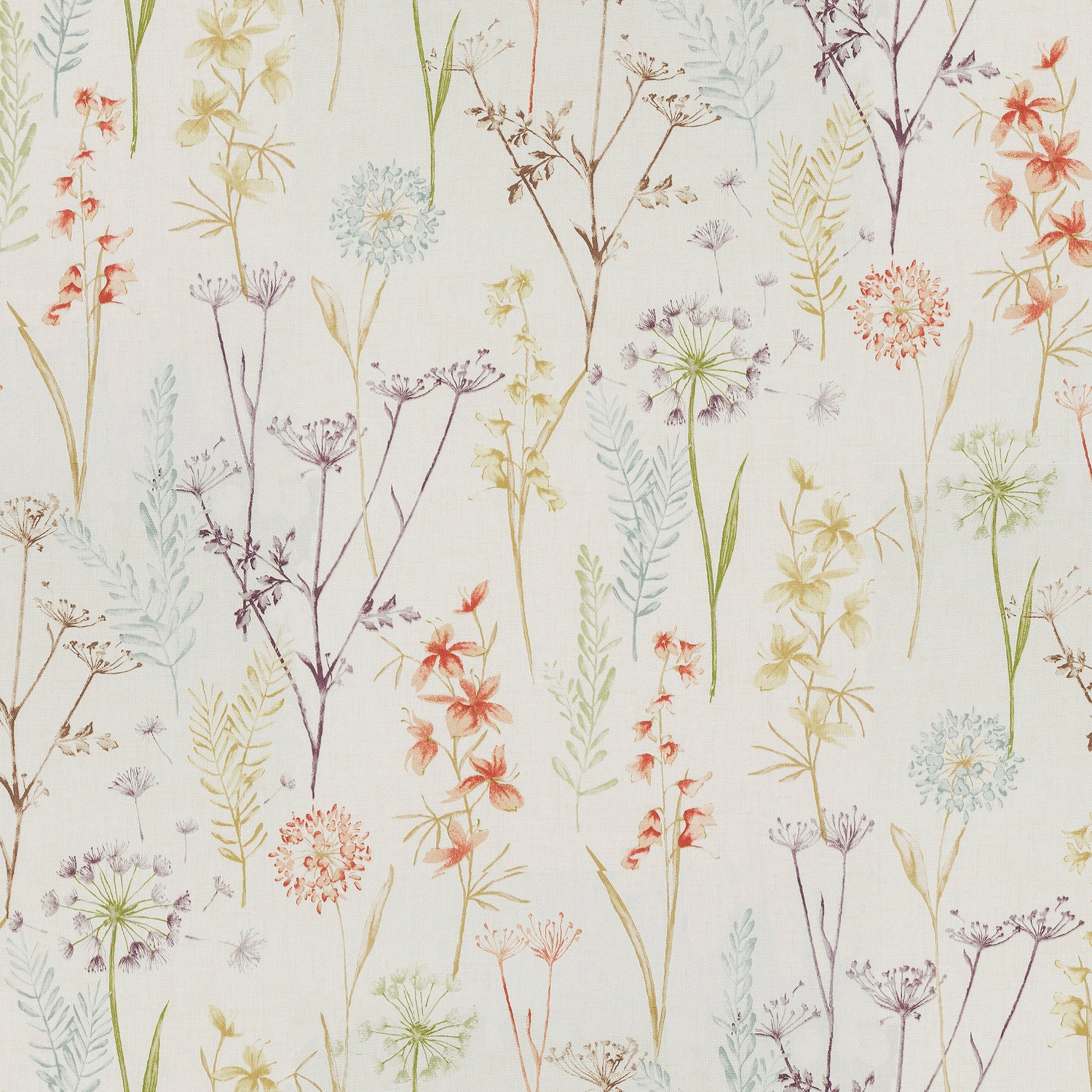 Wild Flower Made to Measure Curtain Terracotta