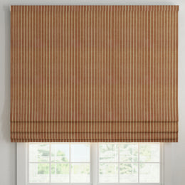 ANTE DECOR Burgess Printed Cotton Stripe Made To Measure Roman Blind Sienna