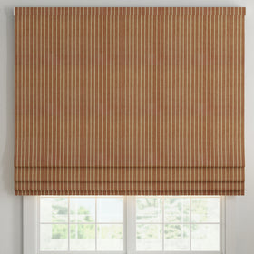 ANTE DECOR Burgess Printed Cotton Stripe Made To Measure Roman Blind Sienna