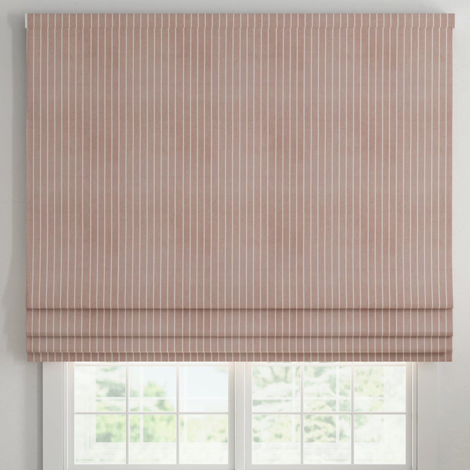 ANTE DECOR Burgess Printed Cotton Stripe Made To Measure Curtains Pink