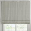 ANTE DECOR Burgess Printed Cotton Stripe Made To Measure Roman Blind White Black