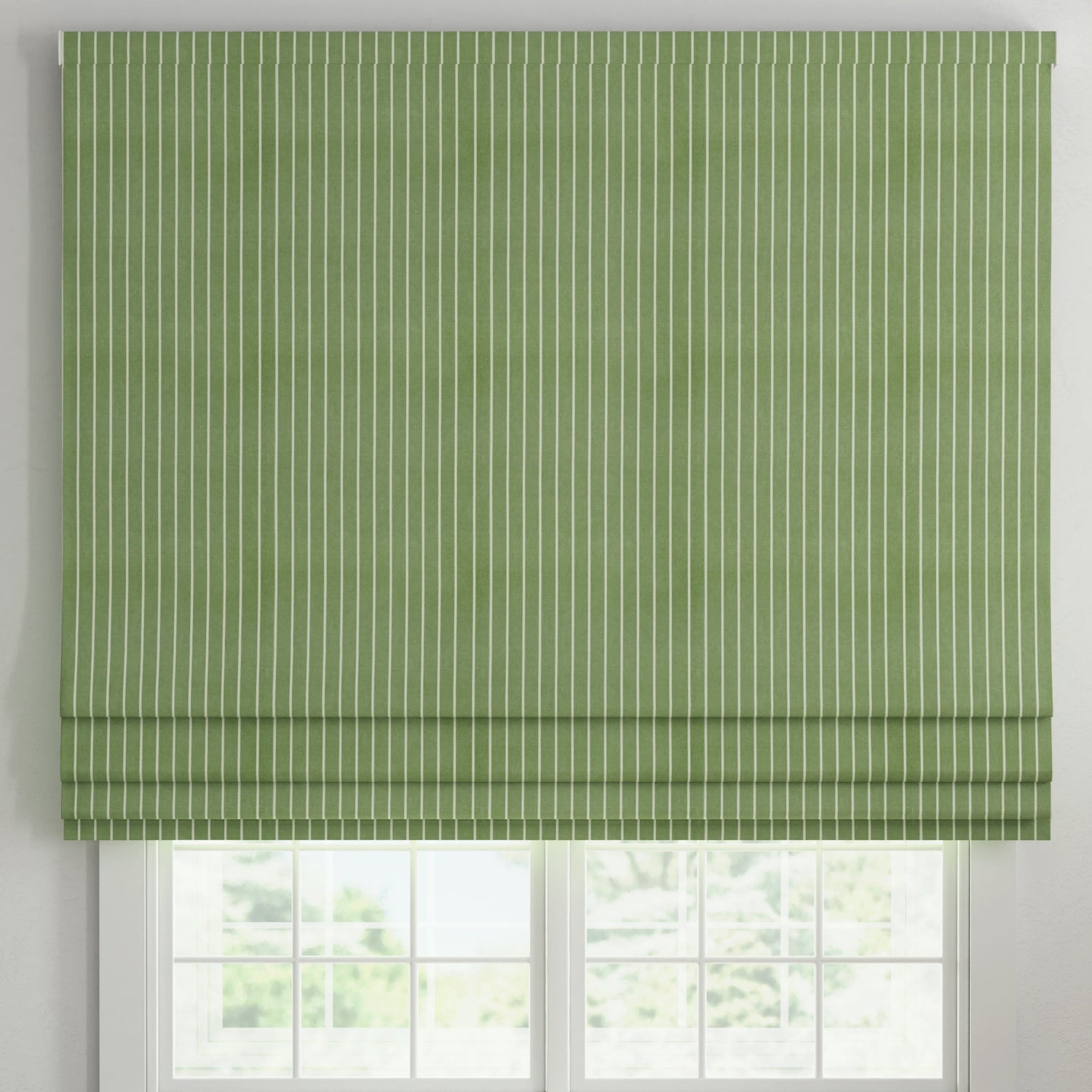 ANTE DECOR Burgess Printed Cotton Stripe Made To Measure Curtains Green