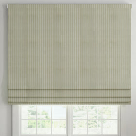 ANTE DECOR Burgess Printed Cotton Stripe Made To Measure Roman Blind Beige