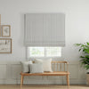 ANTE DECOR Burgess Printed Cotton Stripe Made To Measure Roman Blind White Black
