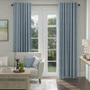 ANTE DECOR Burgess Printed Cotton Stripe Made To Measure Curtains Blue