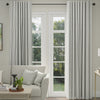 ANTE DECOR Burgess Printed Cotton Stripe Made To Measure Curtains White Black