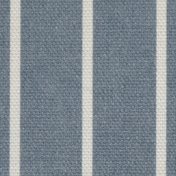 ANTE DECOR Burgess Printed Cotton Stripe Made To Measure Curtains Blue