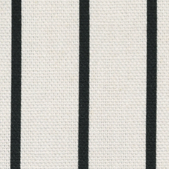 ANTE DECOR Burgess Printed Cotton Stripe Made To Measure Curtains White Black