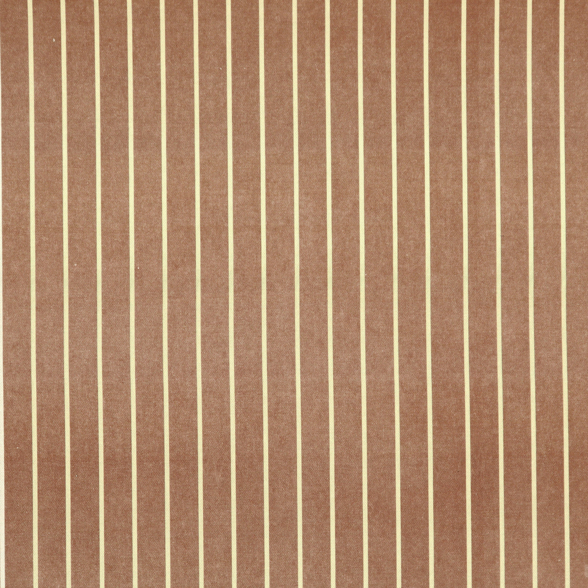 ANTE DECOR Burgess Printed Cotton Stripe Fabric Sienna