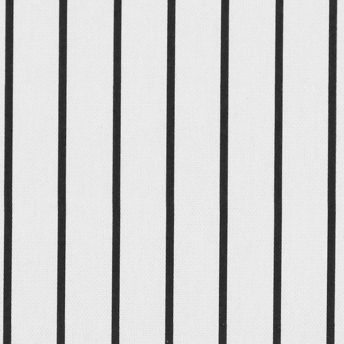 ANTE DECOR Burgess Printed Cotton Stripe Fabric White Black