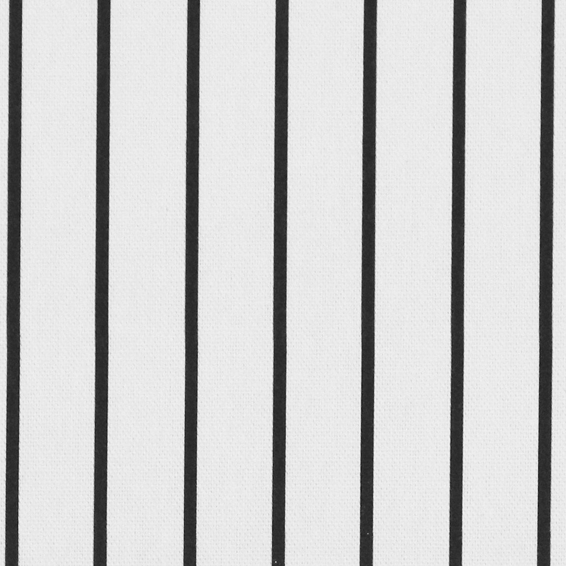 ANTE DECOR Burgess Printed Cotton Stripe Fabric White Black
