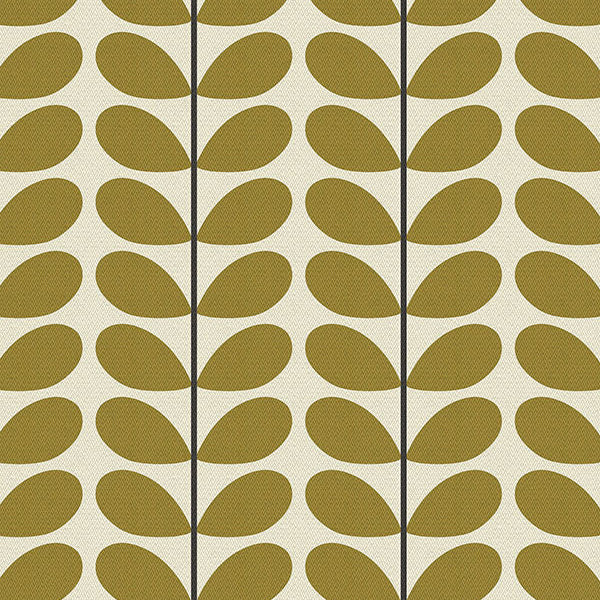 Orla Kiely Two Colour Stem Made to Measure Wave Curtain + FREE Track Olive