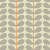 Orla Kiely Two Colour Stem Made to Measure Wave Curtain + FREE Track Warm Grey