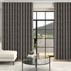 Lyra Metallic Spot Made To Measure Curtains + FREE Track - Wave Ebony
