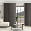 Lyra Metallic Spot Made To Measure Curtains + FREE Track - Wave Ebony