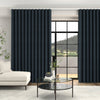 Fae Textured Plain Made To Measure Curtains + FREE Track - Wave Arctic