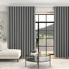 Jem Jacquard Stripe Made To Measure Curtains + FREE Track - Wave Navy