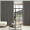 Kris Woven Diamond Made To Measure Curtains + FREE Track - Wave Steel