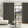 Nia Woven Stripe Made To Measure Curtains + FREE Track - Wave Shadow
