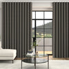 Nia Woven Stripe Made To Measure Curtains + FREE Track - Wave Shadow