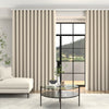 Kris Woven Diamond Made To Measure Curtains + FREE Track - Wave Vanilla