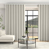 Ren Herringbone Woven Made To Measure Curtains + FREE Track - Wave Pearl
