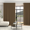 Jillian Soft Plain Made To Measure Curtains + FREE Track - Wave Tan