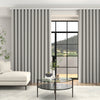 Nia Woven Stripe Made To Measure Curtains + FREE Track - Wave Tranquil