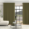 Lindy Shimmer Woven Made To Measure Curtains + FREE Track - Wave Moss