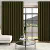 Ella Soft Velvet Made To Measure Curtains + FREE Track - Wave Moss