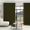 Ella Soft Velvet Made To Measure Curtains + FREE Track - Wave Moss