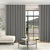 Jillian Soft Plain Made To Measure Curtains + FREE Track - Wave Cement