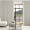 Manco Textured Stripe Made To Measure Curtains + FREE Track - Wave Bone
