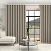 Jillian Soft Plain Made To Measure Curtains + FREE Track - Wave Biscotti