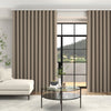 Arla Soft Texture Made To Measure Curtains + FREE Track - Wave Latte