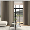 Nia Woven Stripe Made To Measure Curtains + FREE Track - Wave Sandstone