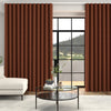 Lindy Shimmer Woven Made To Measure Curtains + FREE Track - Wave Burnt Umber