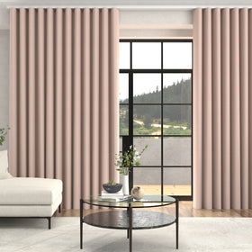 Manco Textured Stripe Made To Measure Curtains + FREE Track - Wave Candy