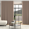 Nia Woven Stripe Made To Measure Curtains + FREE Track - Wave Rosewood