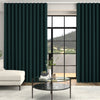 Ella Soft Velvet Made To Measure Curtains + FREE Track - Wave Cyan