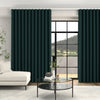 Ella Soft Velvet Made To Measure Curtains + FREE Track - Wave Cyan