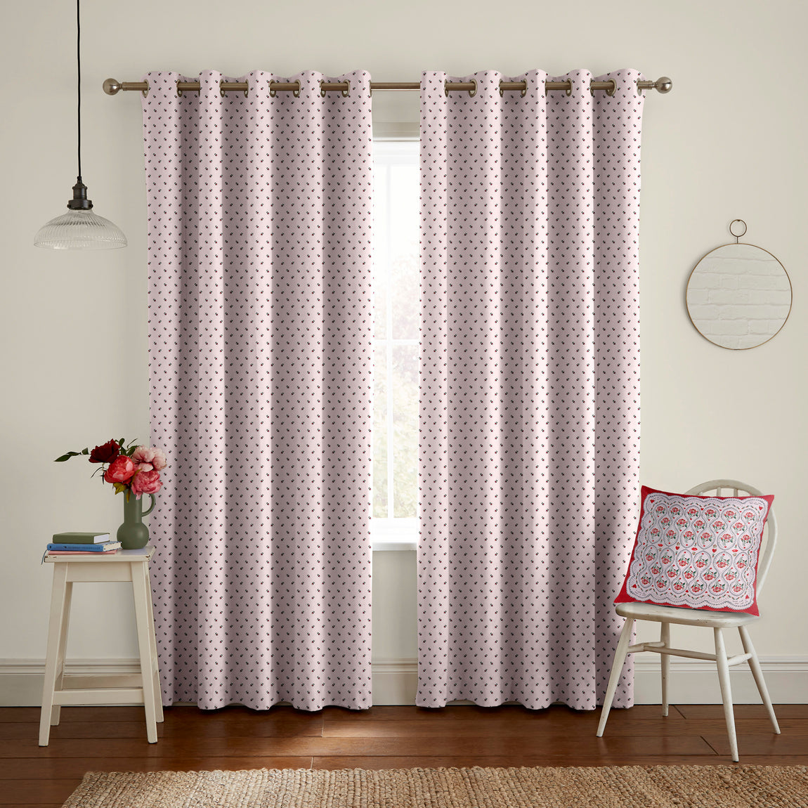 Cath Kidston Rose Bud Made to Measure Curtain Pink