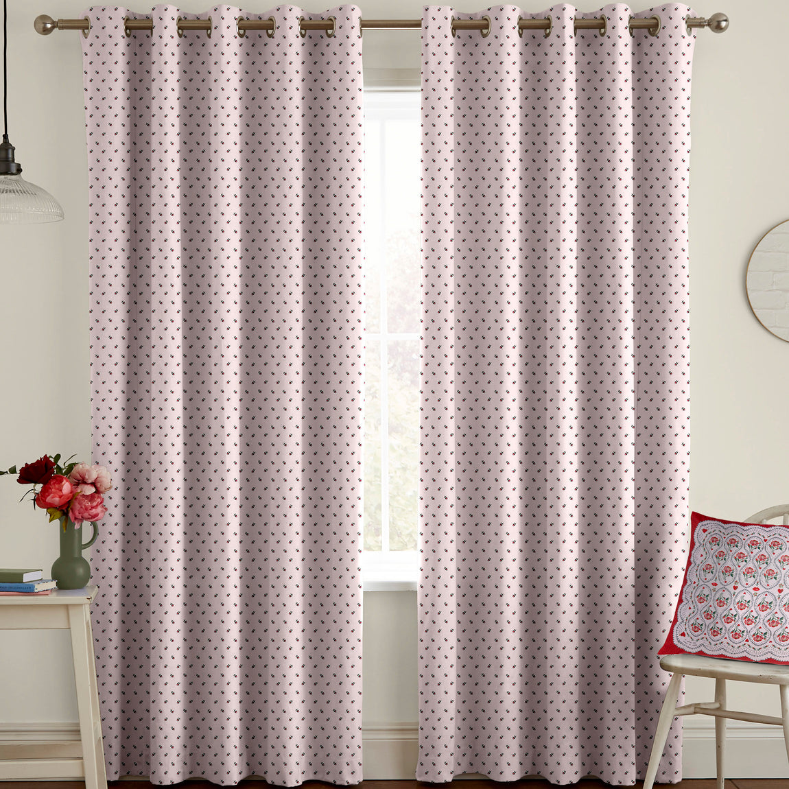 Cath Kidston Rose Bud Made to Measure Curtain Pink