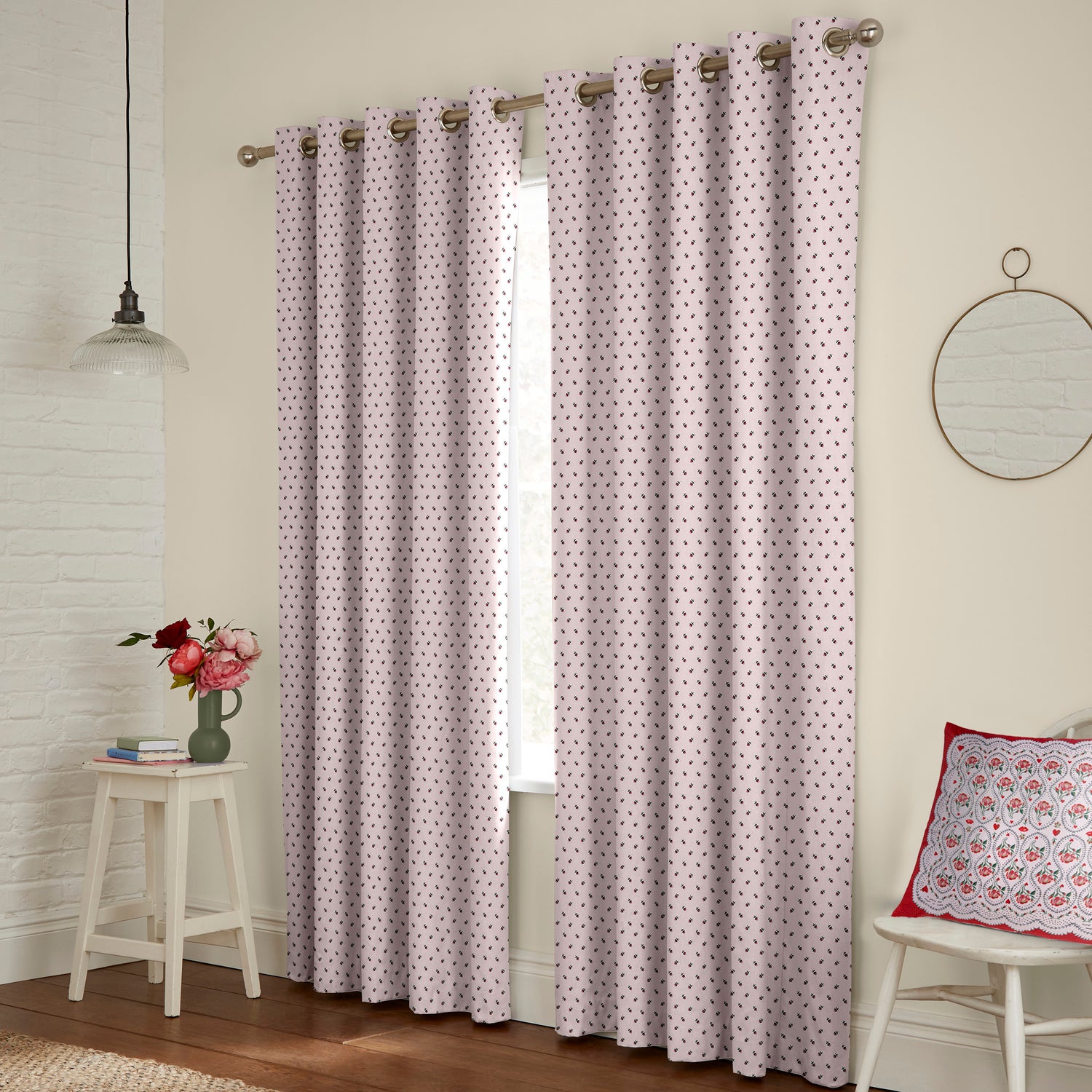 Cath Kidston Rose Bud Made to Measure Curtain Pink