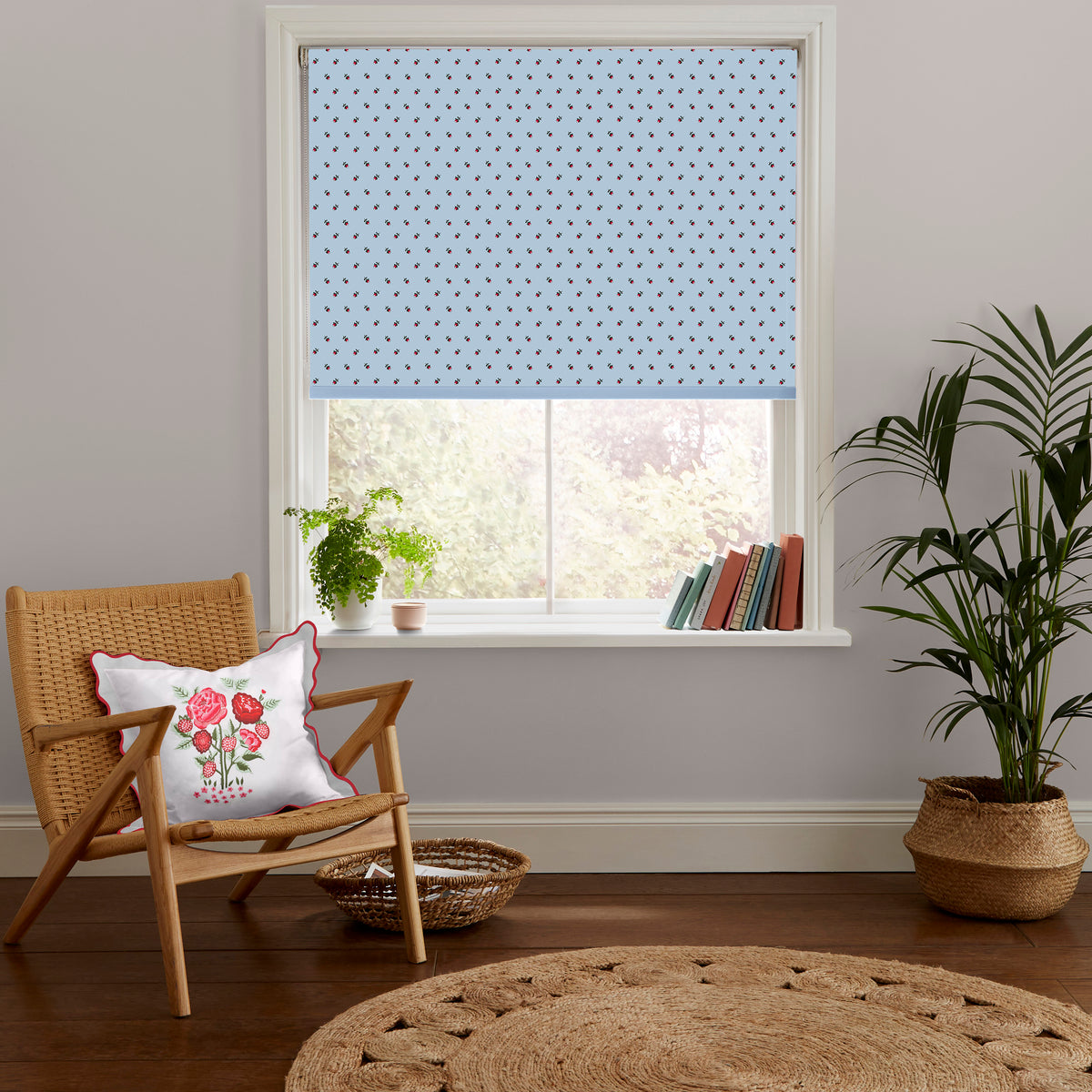 Cath Kidston Rose Bud Made to Measure Roller Blind Blue