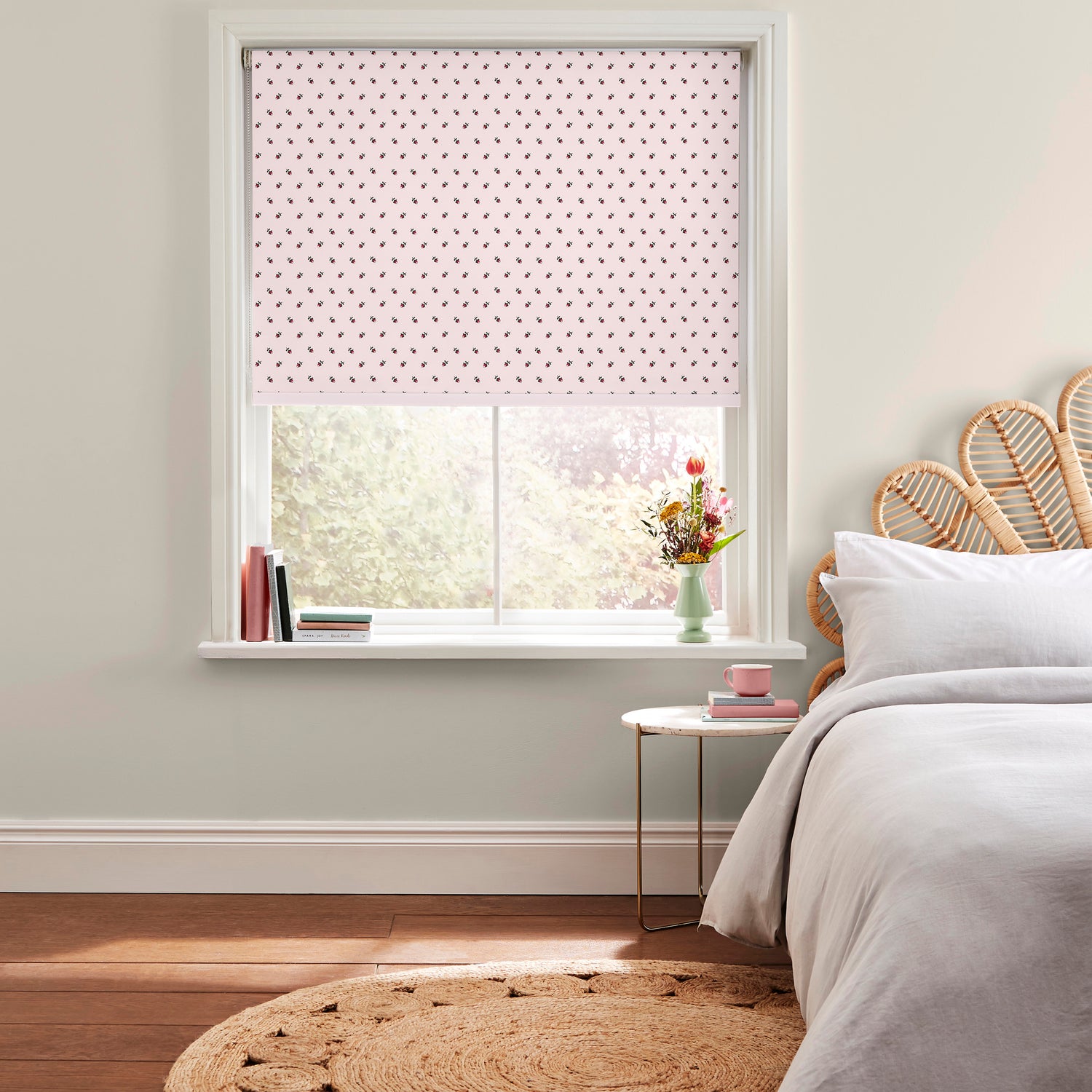 Cath Kidston Rose Bud Made to Measure Roller Blind Light Pink