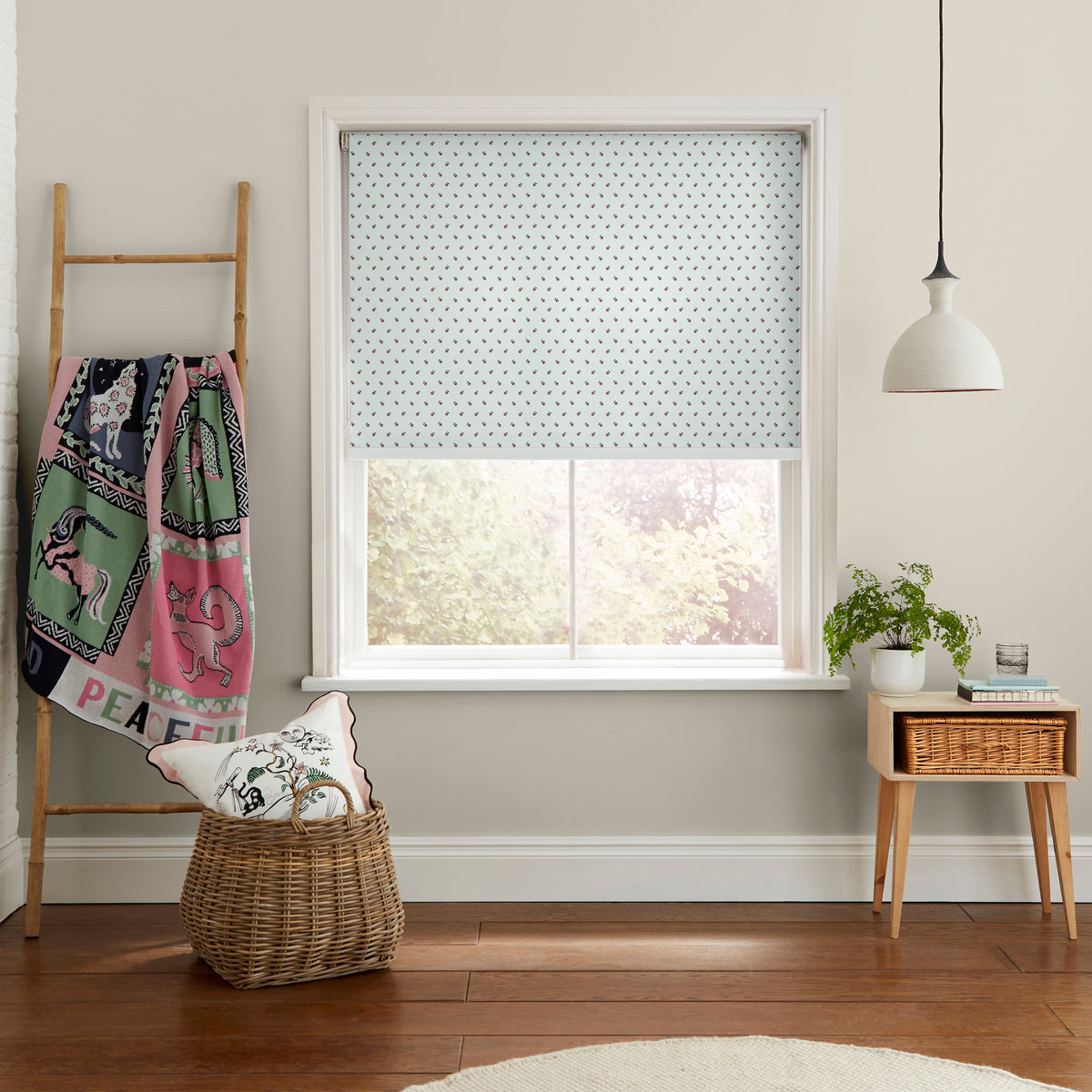 Cath Kidston Rose Bud Made to Measure Blackout Roller Blind Mint