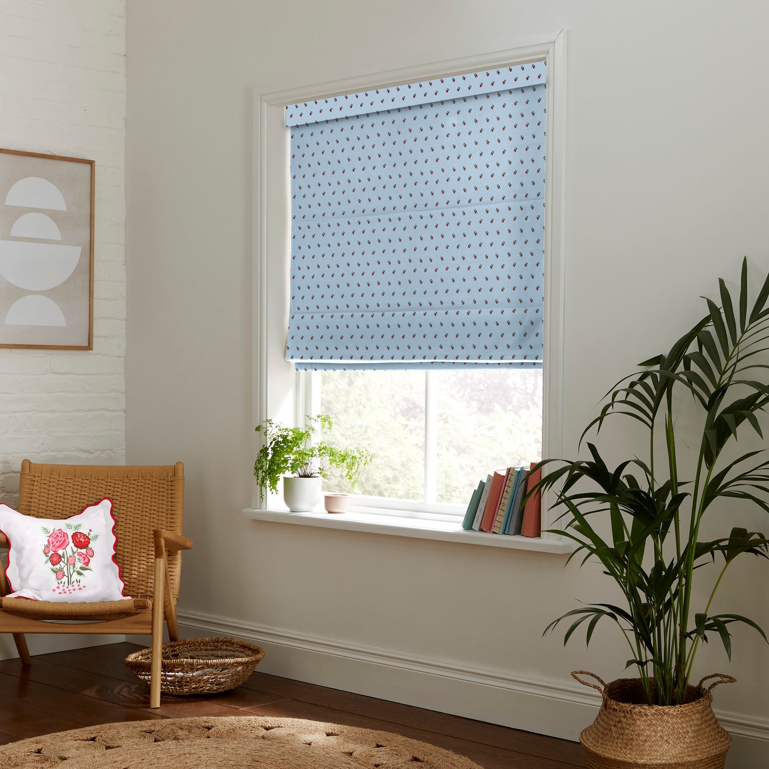 Cath Kidston Rose Bud Made to Measure Roman Blind Blue