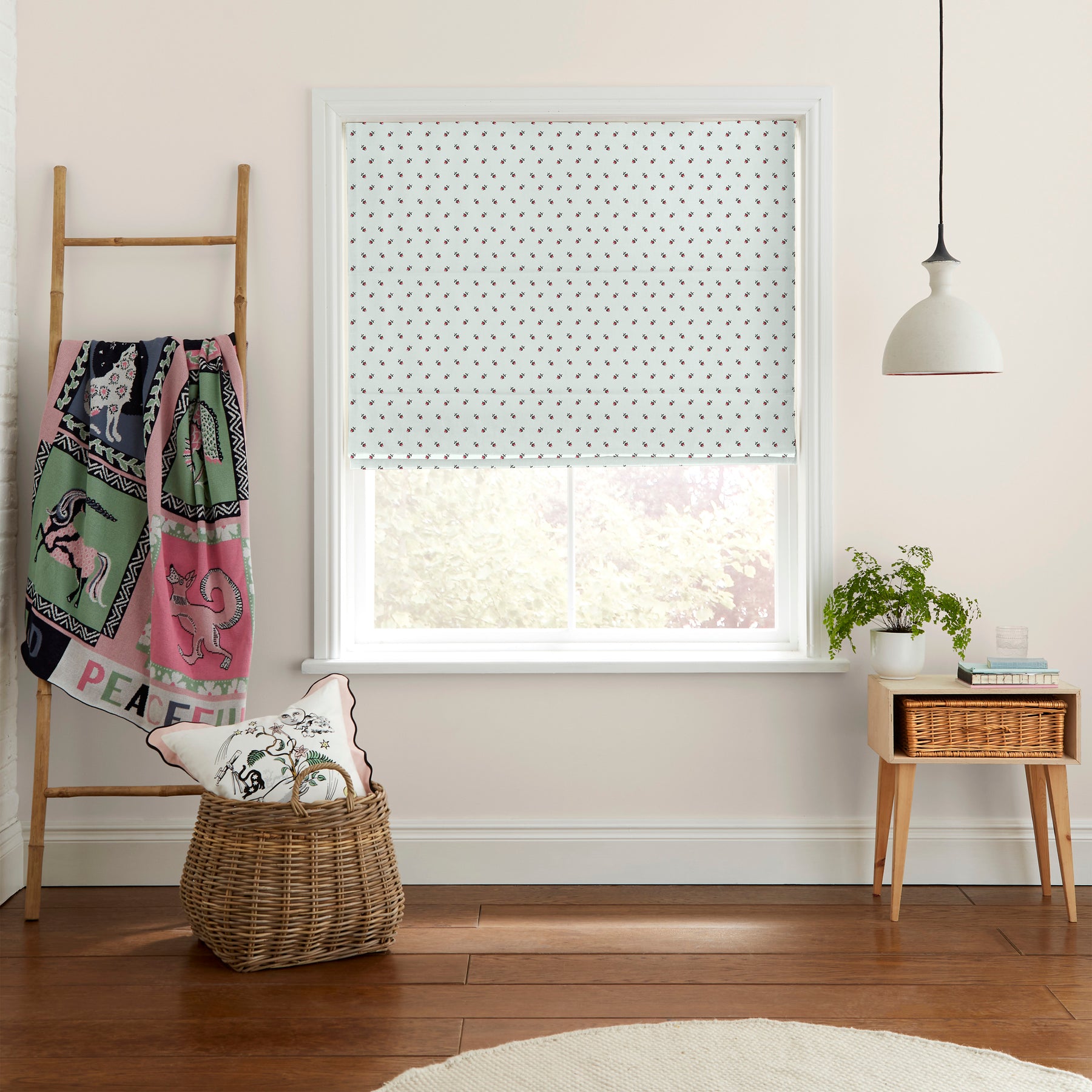 Cath Kidston Rose Bud Made to Measure Roman Blind Mint