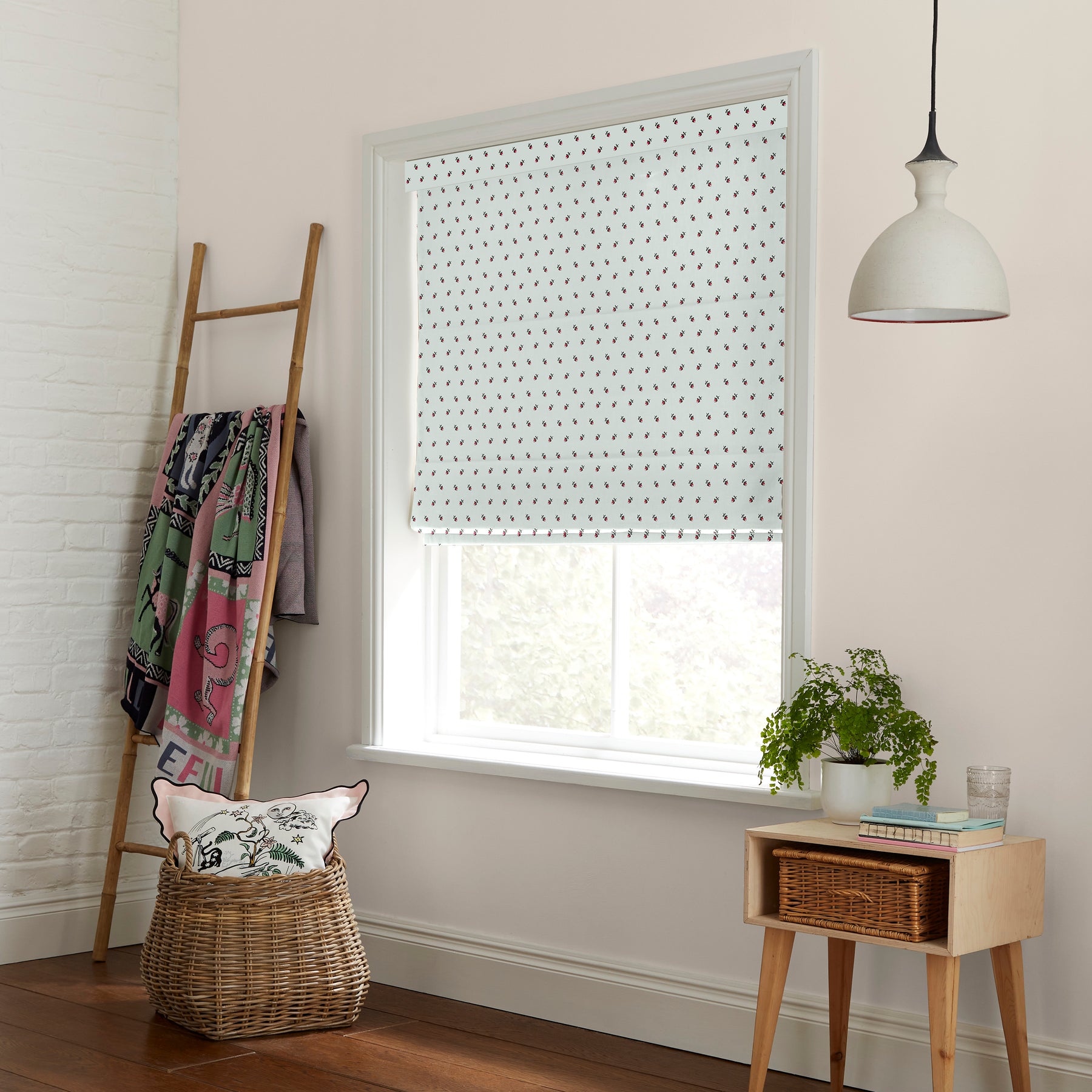 Cath Kidston Rose Bud Made to Measure Roman Blind Mint